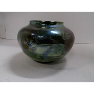 Small Art Studio Pottery Vase Greece Original Piece Scala Myconos